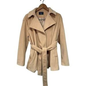 Love Tree Women’s Jacket sz S Belted Peacoat Tan # J-410